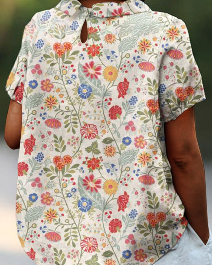 Floryn™ | Floral Print Comfort Blouse