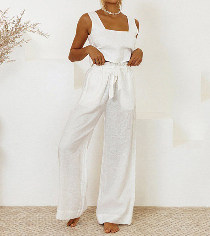 Charissa™ | Minimalist Top and Wide-Leg Pants Set