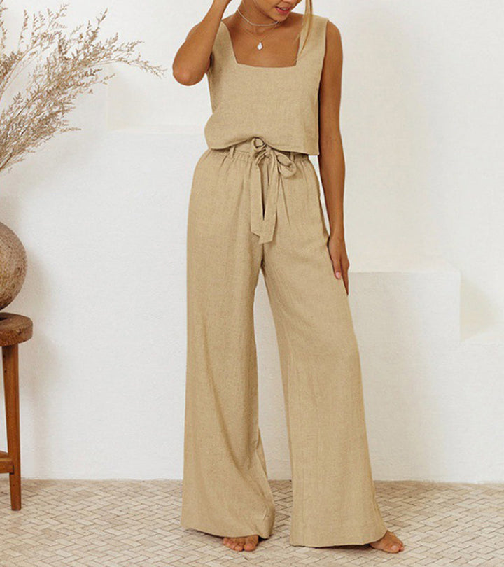 Charissa™ | Minimalist Top and Wide-Leg Pants Set