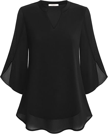 Yasmine™ | Double Layers Chiffon Blouse