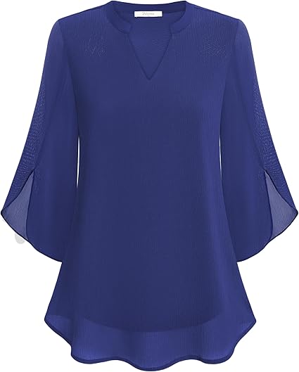 Yasmine™ | Double Layers Chiffon Blouse