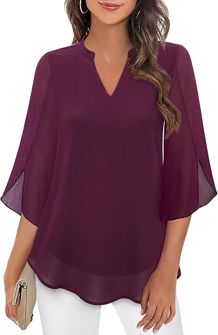 Yasmine™ | Double Layers Chiffon Blouse