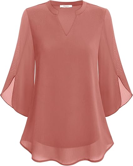 Yasmine™ | Double Layers Chiffon Blouse