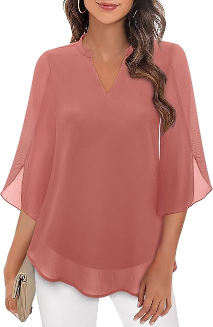 Yasmine™ | Double Layers Chiffon Blouse