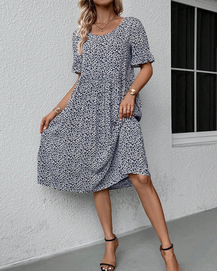 Daisy™ - Elegant Floral Midi Dress