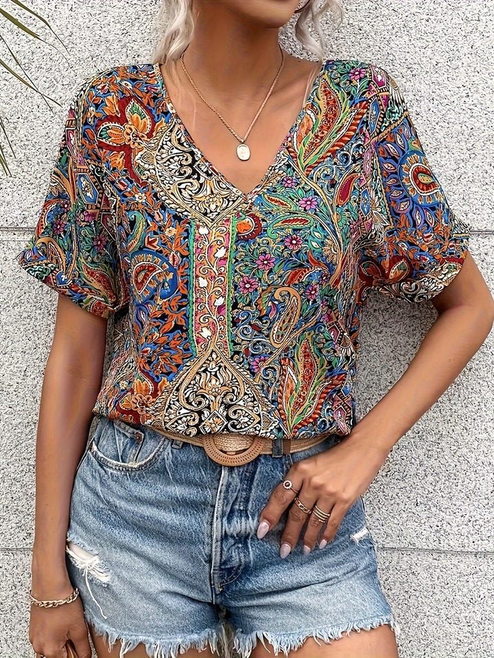 Laura™ | V-neck floral top