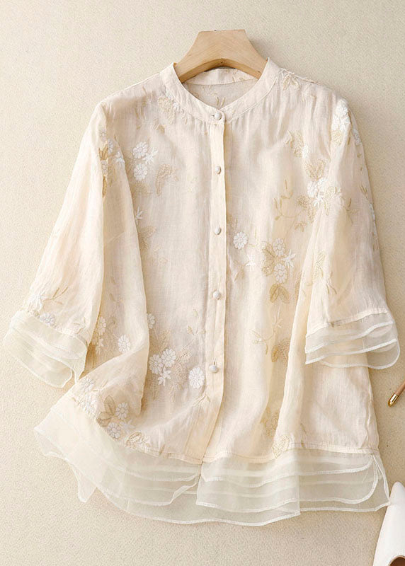 Lacey™ | Embroidered Button Up Shirt