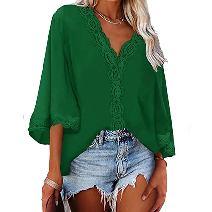 Ojala™ | Lace V-Neck Blouse