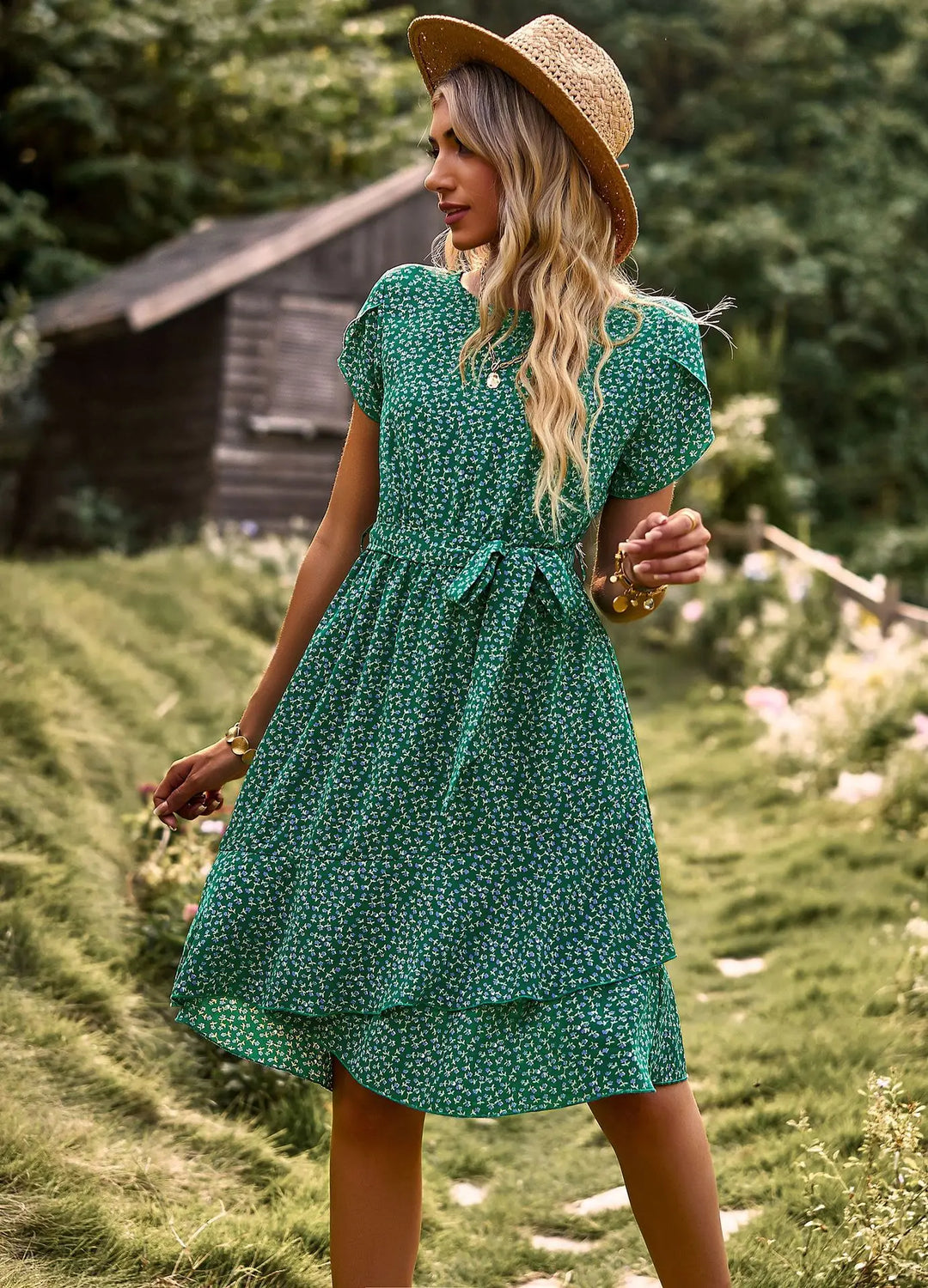 Aurora™ | Floral Dress with Tummy Coverage