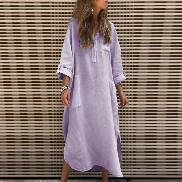 Anastasia™ | Casual Cotton Blend Maxi Dress