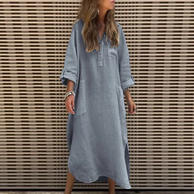 Anastasia™ | Casual Cotton Blend Maxi Dress