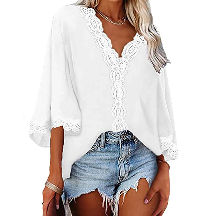 Ojala™ | Lace V-Neck Blouse