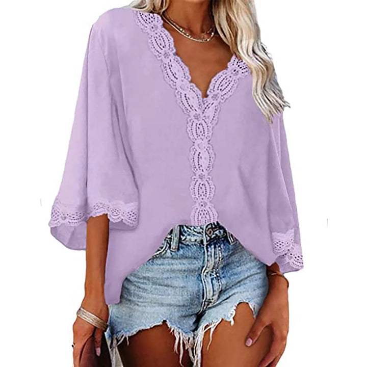 Ojala™ | Lace V-Neck Blouse