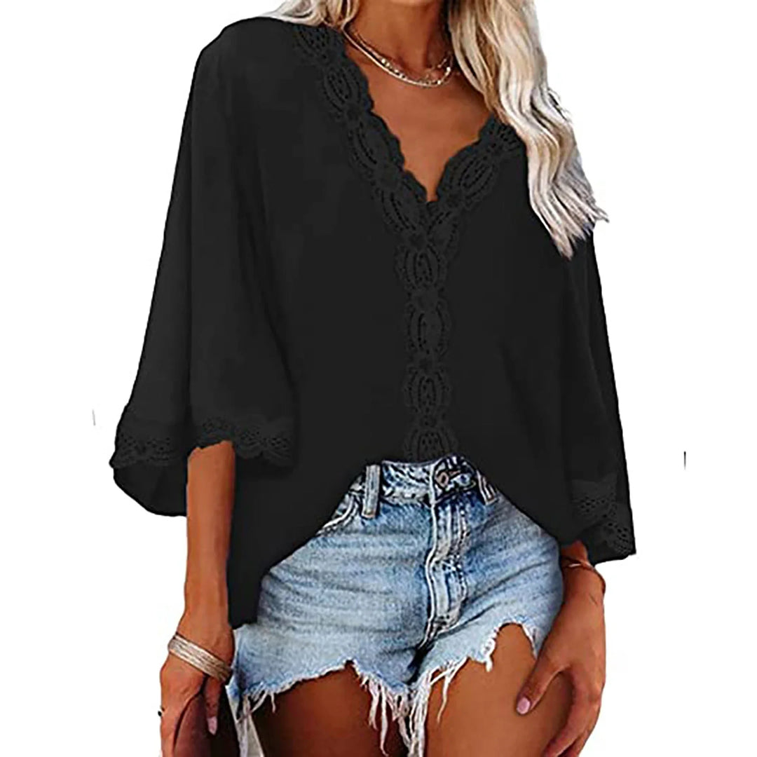 Ojala™ | Lace V-Neck Blouse