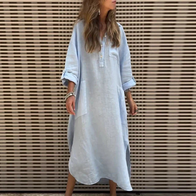 Anastasia™ | Casual Cotton Blend Maxi Dress