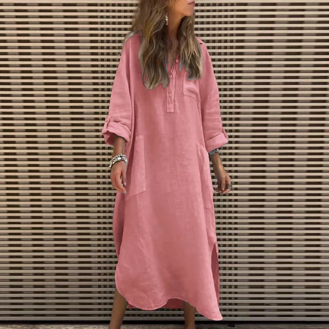 Anastasia™ | Casual Cotton Blend Maxi Dress