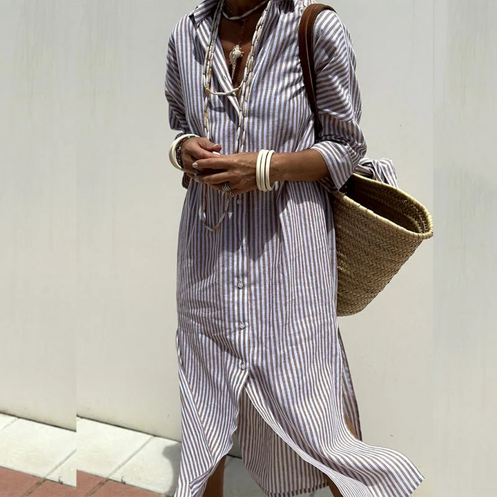 Lily™ | Striped Shirt Dress