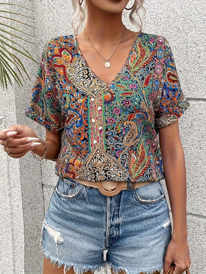 Laura™ | V-neck floral top