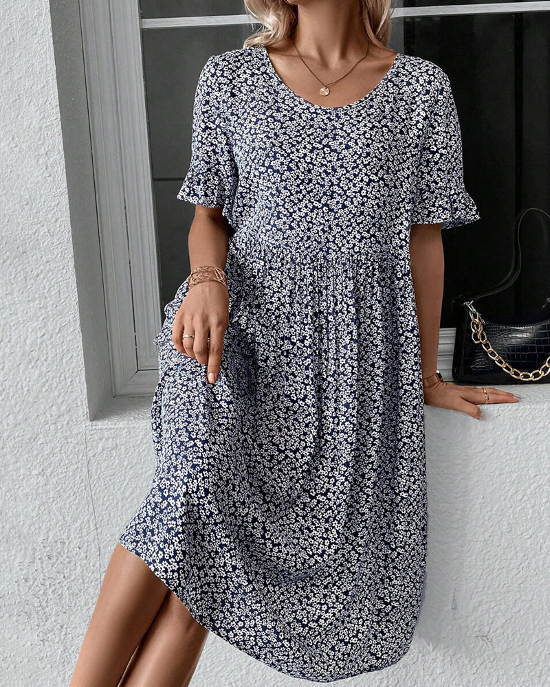 Daisy™ - Elegant Floral Midi Dress