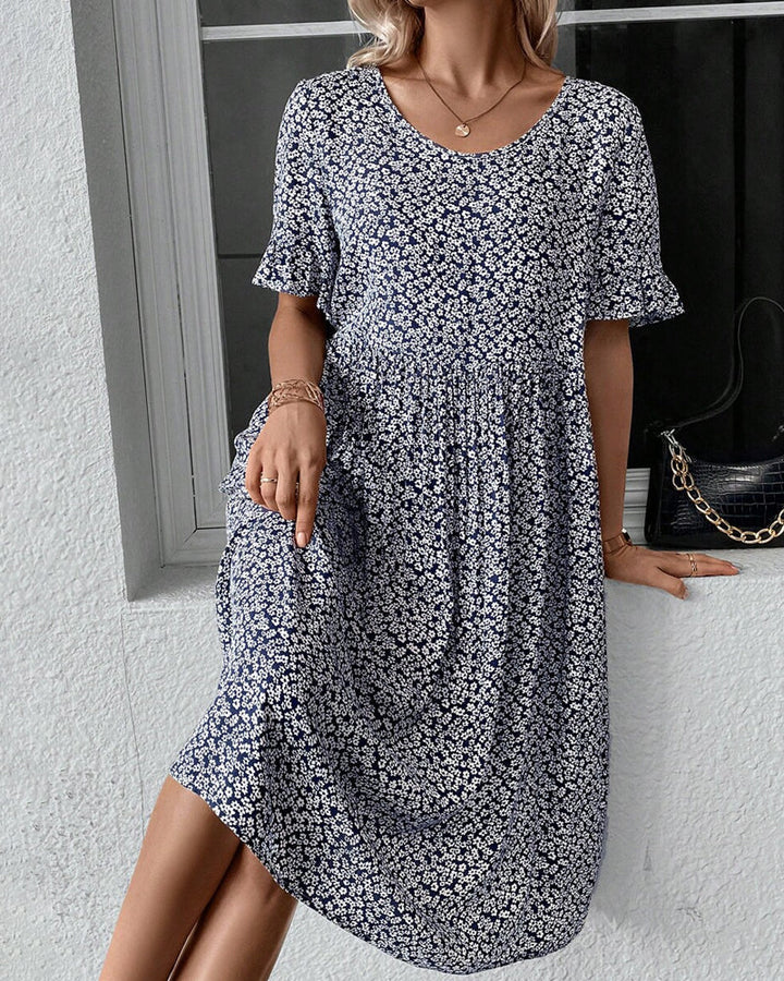 Daisy™ - Elegant Floral Midi Dress