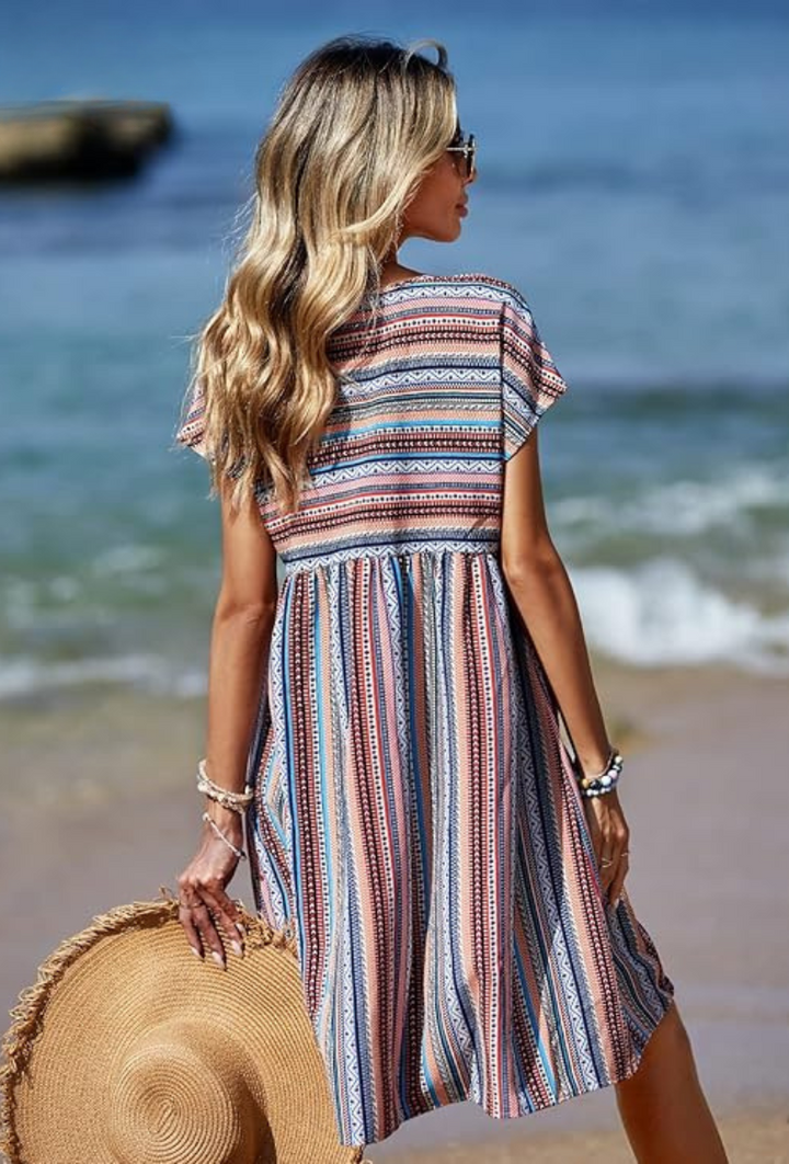 Jackie™ | Boho striped summer dress